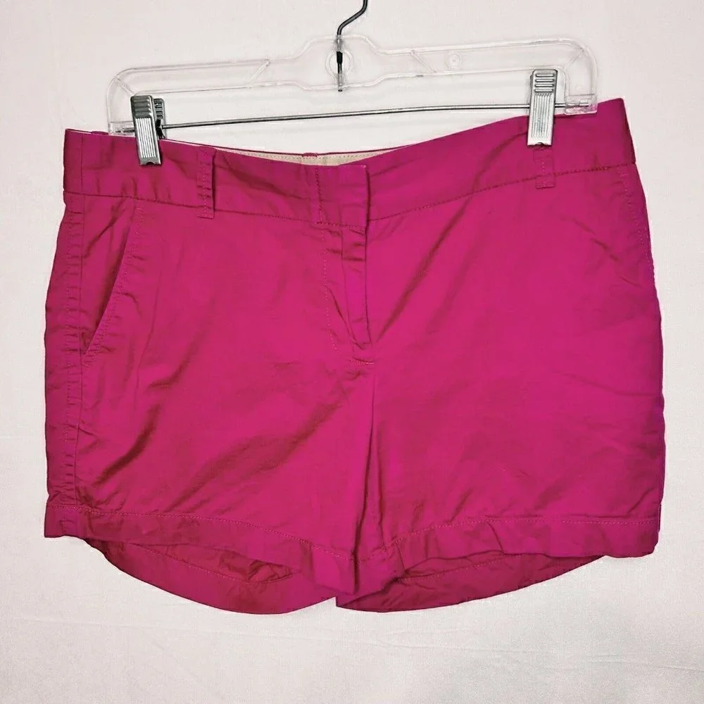 J. Crew Classic 5” Chino Broken-In Shorts Pink 100% Cotton Women’s Sz 6